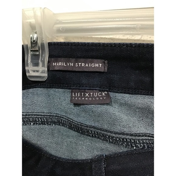 NYDJ Marilyn Straight Jeans Women's 16 Dark Wash Lift Tuck Stretch Shaping Denim - Picture 5 of 9